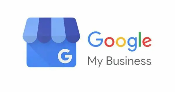 Google My Business logo featuring a blue storefront icon with a "G" and the text "Google My Business" on a white background, ideal for promoting self storage software or software for storage units.